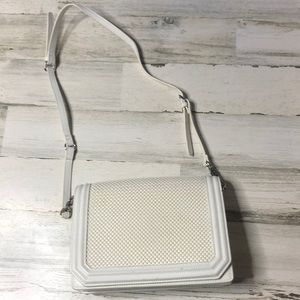 Charles & Keith White Marble Square Shoulder Purse